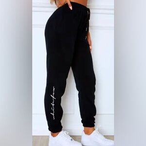 White Fox Boutique Black Joggers